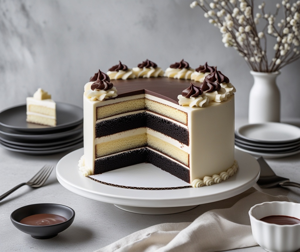 Chocolate Vanilla Cake