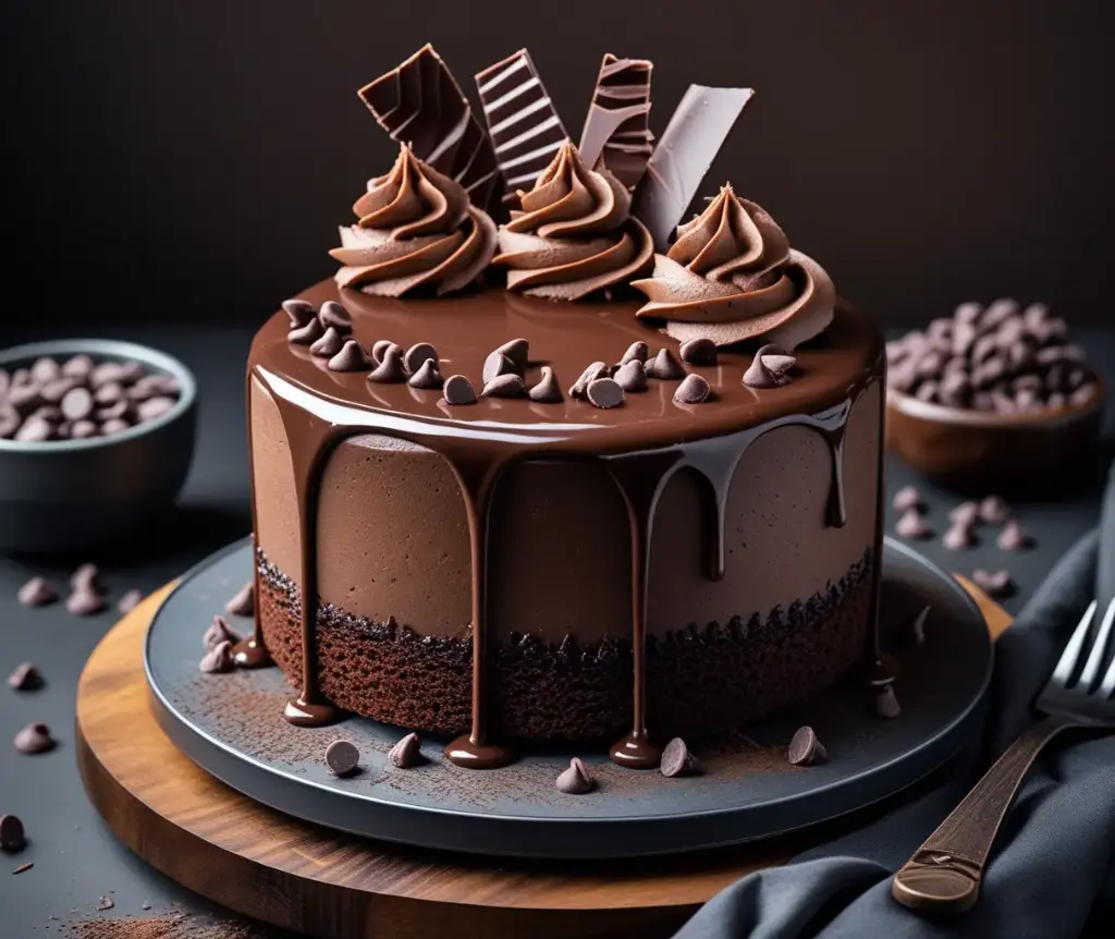 Chocolate Choco Chip Cake 
