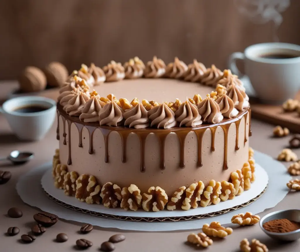 Coffee Walnut Cake 