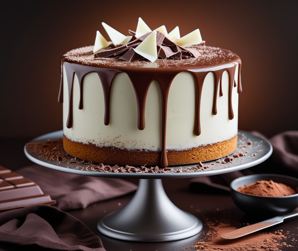 Chocolate Cream Cheese Cake With Crust 